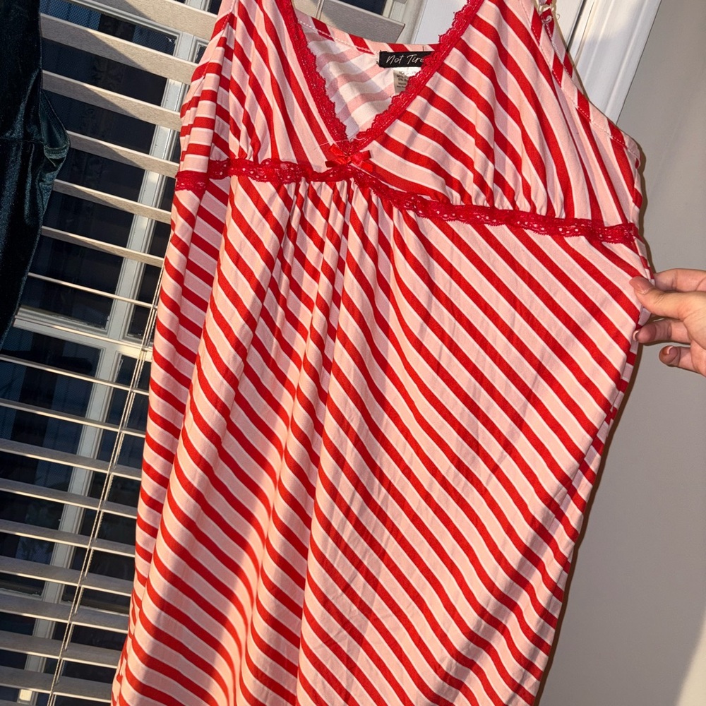 PACK OF 2 Fashion Nova ❤️🤍 striped 1X Sleepwear + 💚 Victoria’s Secret Size XXL - Picture 3 of 11